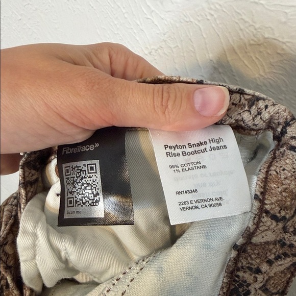 Reformation Peyton Snake High Rise Bootcut Jeans size 25 - Picture 12 of 14